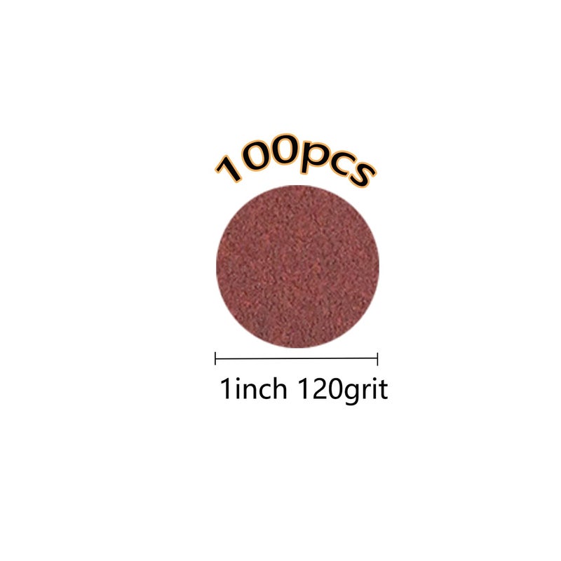 CTPICXM 100 قطعة 1 بوصة ورق صنفرة 80 حبيبة مع خطاف وحلقة - Image 2